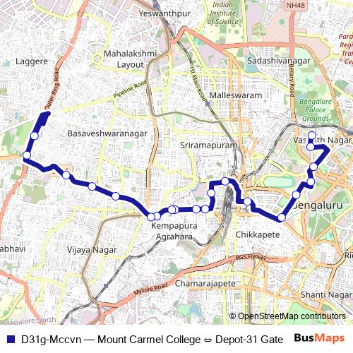D31g-Mccvn bus Line Map
