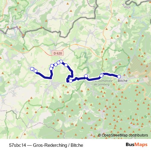 57sbc14 bus Line Map