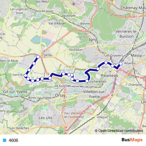 4606 bus Line Map