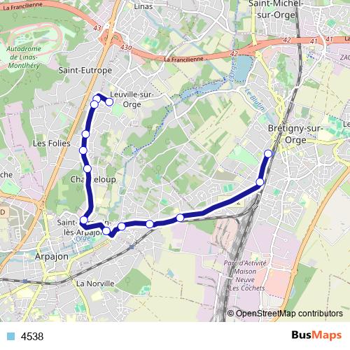 4538 bus Line Map
