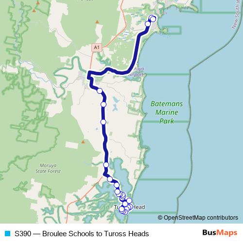 S390 bus Line Map