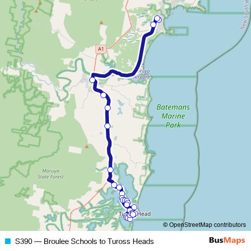 S390 bus Line Map