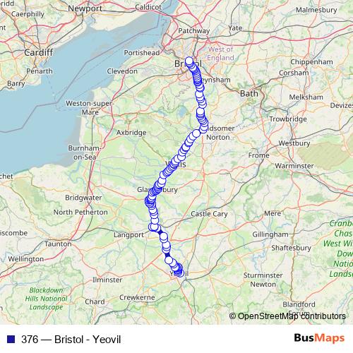 376 bus Line Map