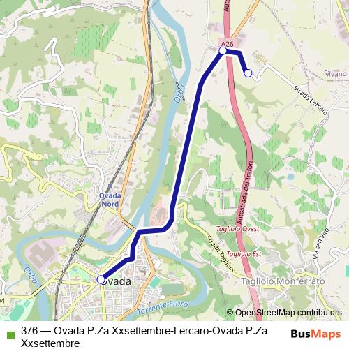 376 bus Line Map
