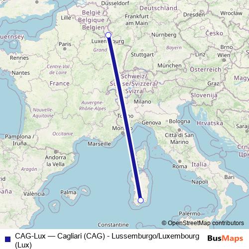CAG-Lux air Line Map