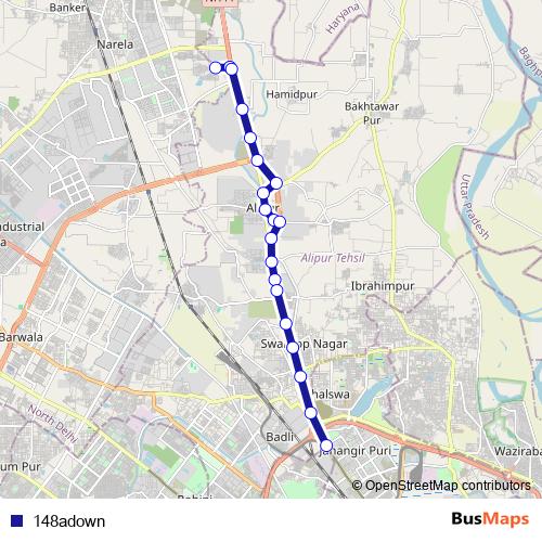 148adown bus Line Map