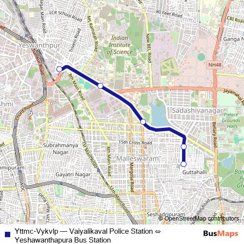 Yttmc-Vykvlp bus Line Map