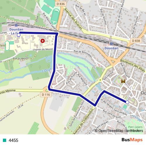 4455 bus Line Map