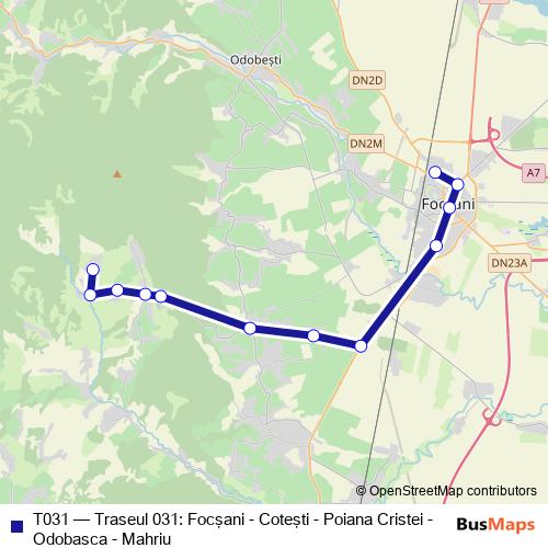 T031 bus Line Map