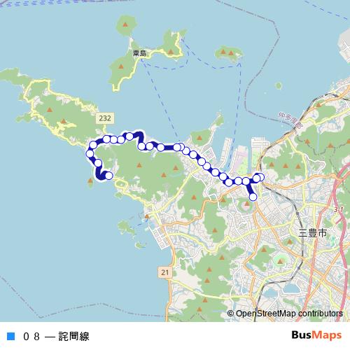 ０８ bus Line Map