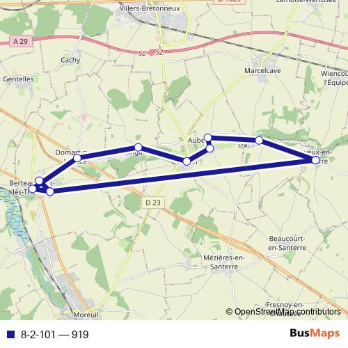 8-2-101 bus Line Map