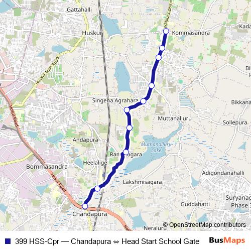 399 HSS-Cpr bus Line Map