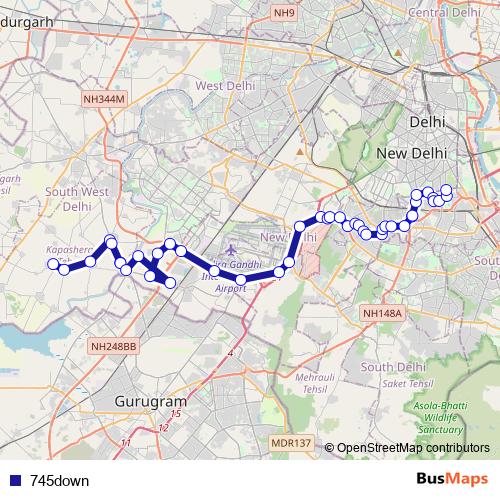 745down bus Line Map