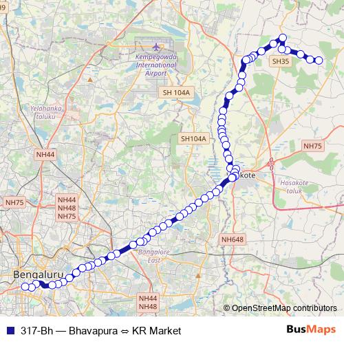317-Bh bus Line Map