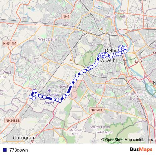 773down bus Line Map