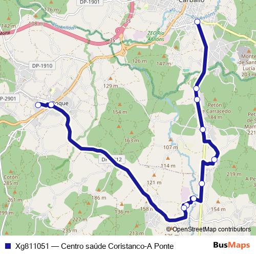 Xg811051 bus Line Map