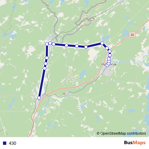 430 bus Line Map