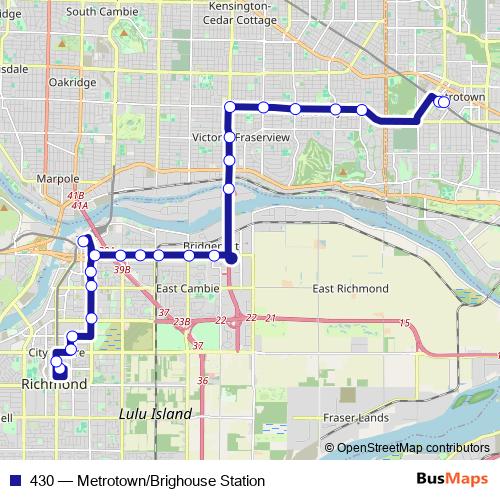 430 bus Line Map