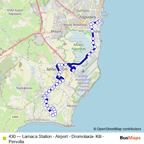430 bus Line Map