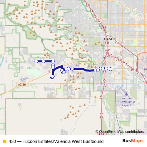 430 bus Line Map