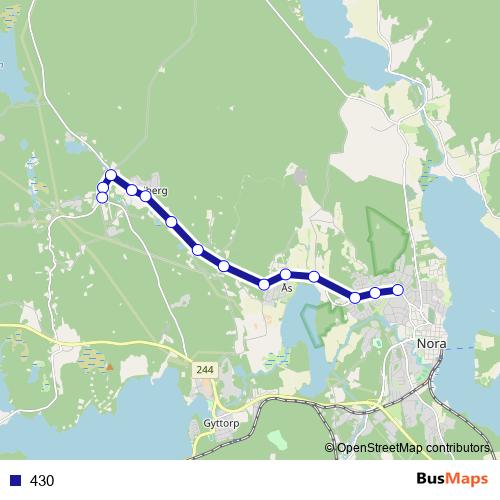 430 bus Line Map