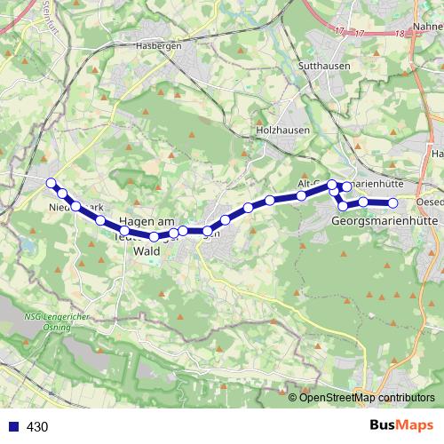430 bus Line Map