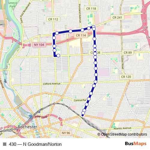 430 bus Line Map