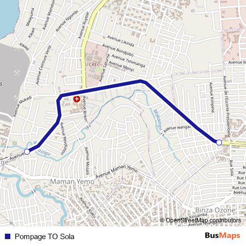 Pompage TO Sola bus Line Map
