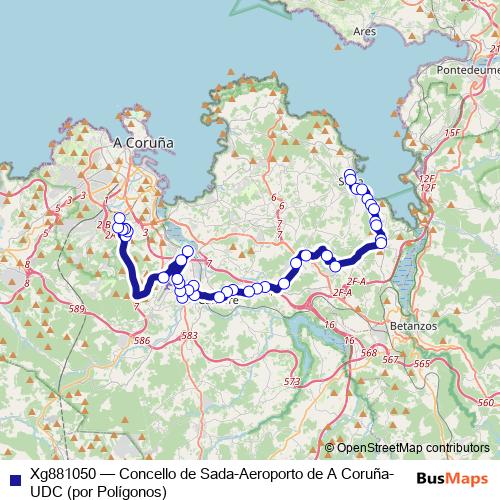 Xg881050 bus Line Map