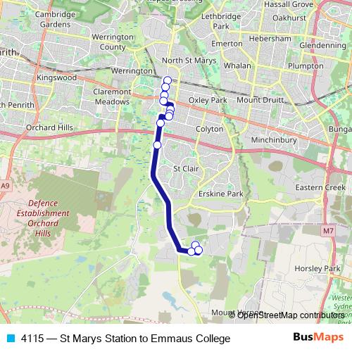 4115 bus Line Map