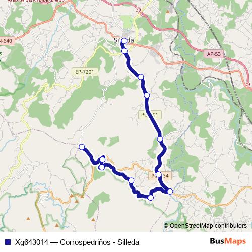 Xg643014 bus Line Map