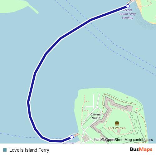Lovells Island Ferry ferry Line Map