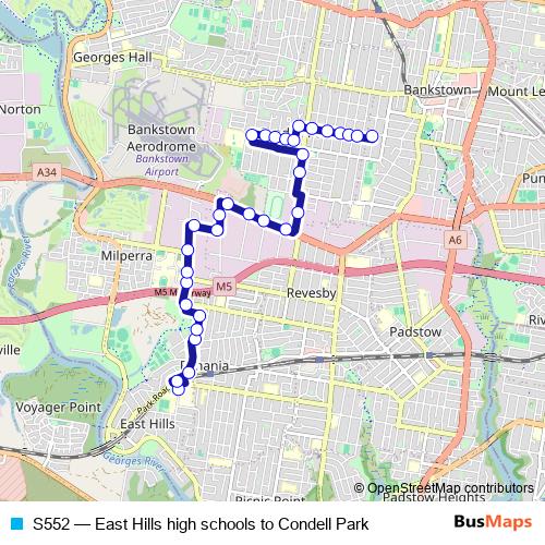 S552 bus Line Map