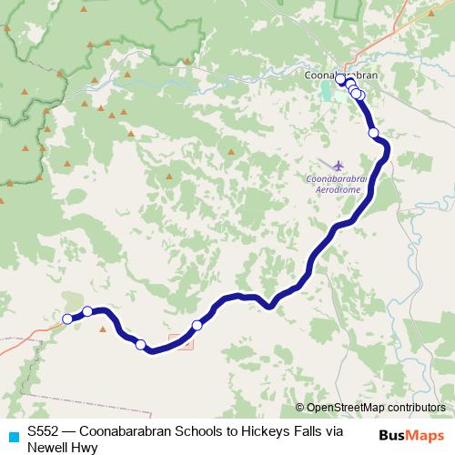S552 bus Line Map
