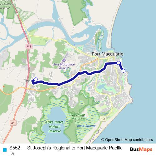 S552 bus Line Map