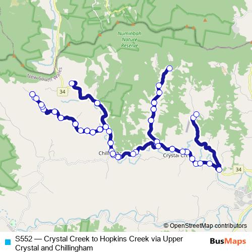S552 bus Line Map