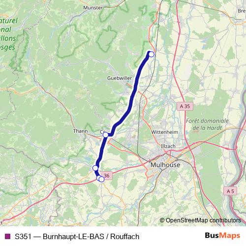 S351 bus Line Map