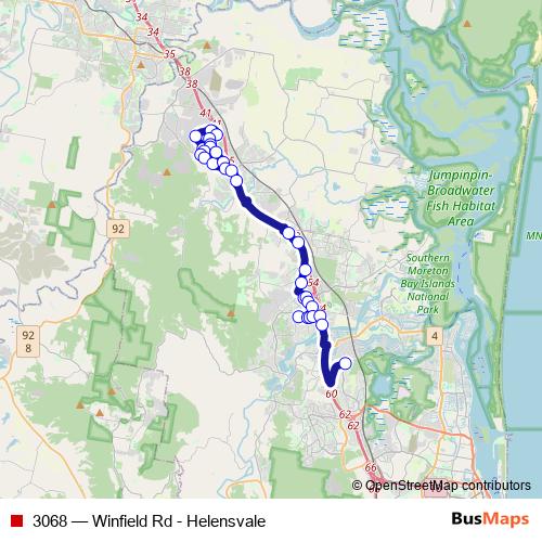 3068 bus Line Map