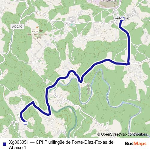 Xg863051 bus Line Map