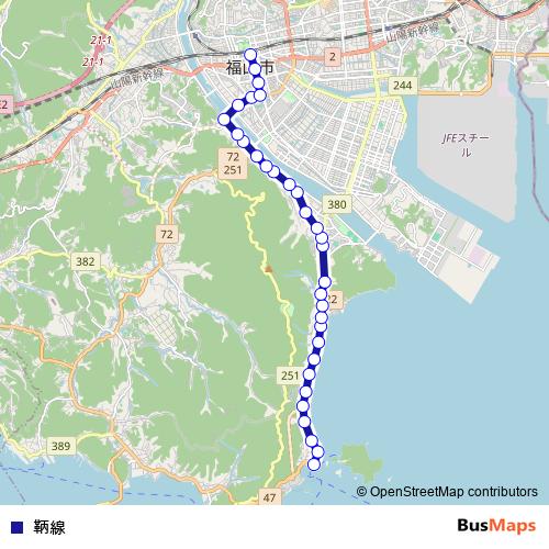鞆線 bus Line Map
