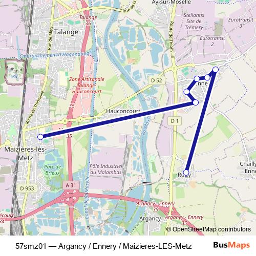 57smz01 bus Line Map