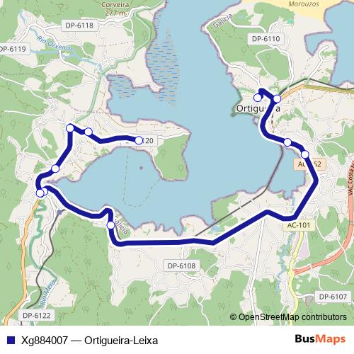 Xg884007 bus Line Map