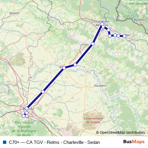 C70+ rail Line Map