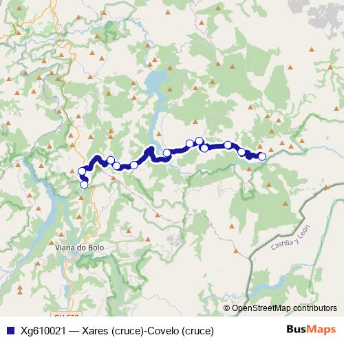 Xg610021 bus Line Map
