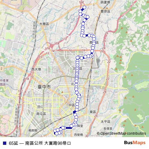 65延 bus Line Map
