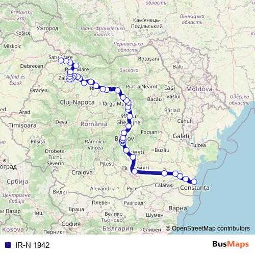 IR-N 1942 rail Line Map