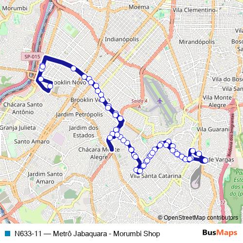 N633-11 bus Line Map