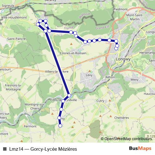 Lmz14 bus Line Map