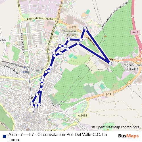 Alsa - 7 bus Line Map