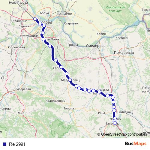 Re 2991 rail Line Map